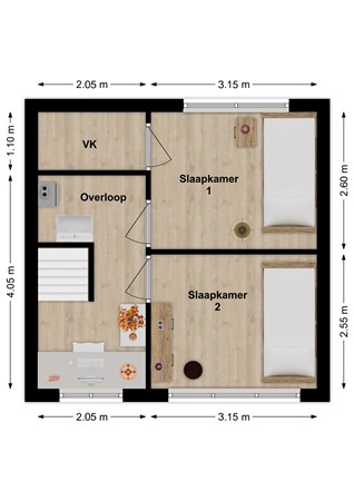 Sasdijk 19, 4251 AA Werkendam - Plattegrond Sasdijk 19 Werkendam Verdieping.jpg