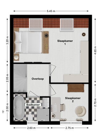 Anjerlaan 63, 4286 CP Almkerk - Plattegrond Anjerlaan 63 Almkerk Verdieping.jpg