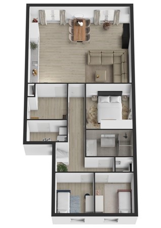 Beatrixstraat 28, 4281 LR Andel - Plattegrond 3D Beatrixstraat 28 Andel Begane grond.jpg