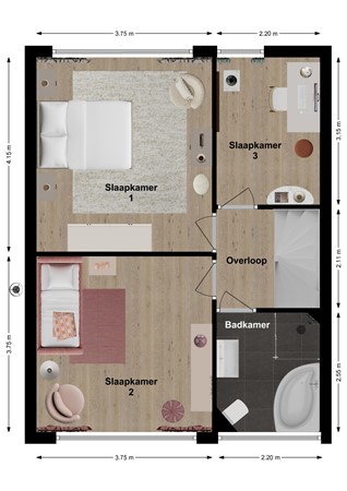 Steurstraat 3, 4285 XE Woudrichem - Plattegrond Steurstraat 3 Woudrichem Verdieping.jpg