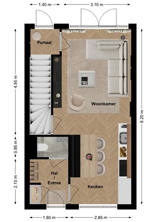 Herman de Ruijterstraat 24, 5307 VL Poederoijen - Plattegrond Herman de Ruijterstraat 24 Poederoijen Begane grond.jpg