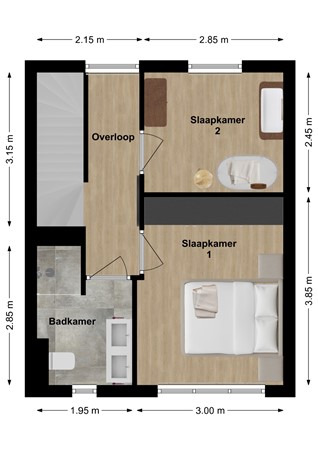 Herman de Ruijterstraat 24, 5307 VL Poederoijen - Plattegrond Herman de Ruijterstraat 24 Poederoijen Verdieping.jpg