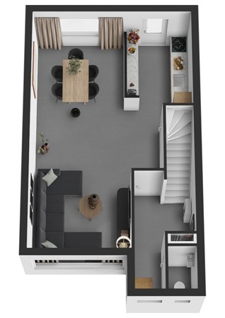 Jasmijn 8, 4281 LV Andel - Plattegrond 3D Jasmijn 8 Andel Begane grond.jpg