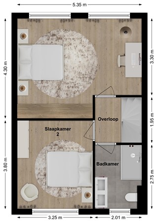 Jasmijn 8, 4281 LV Andel - Plattegrond Jasmijn 8 Andel Verdieping.jpg