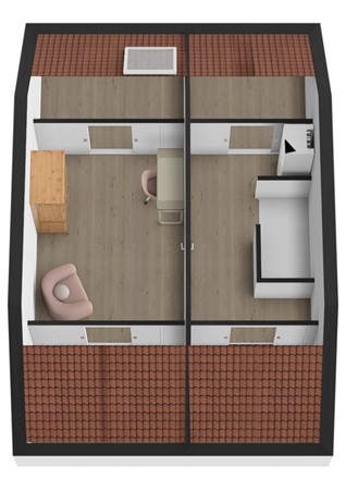 Jasmijn 8, 4281 LV Andel - Plattegrond 3D Jasmijn 8 Andel Zolder.jpg