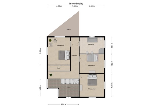Beethovenstraat 8, 5171 BT Kaatsheuvel - 2 - Plattegrond EV.jpg