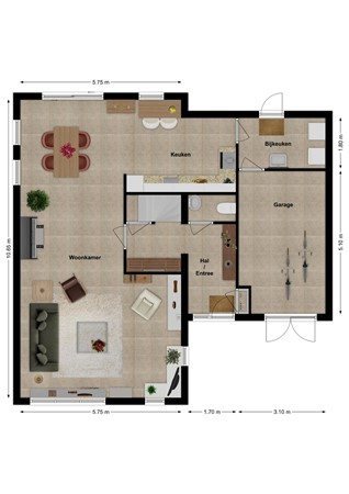 Buitenlust 4, 4254 XS Sleeuwijk - Plattegrond Buitenlust 4 Sleeuwijk Begane grond.jpg