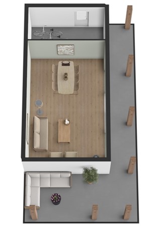 Hofflaan 17, 4281 PC Andel - Plattegrond 3D Hofflaan 17 Andel Overkapping.jpg