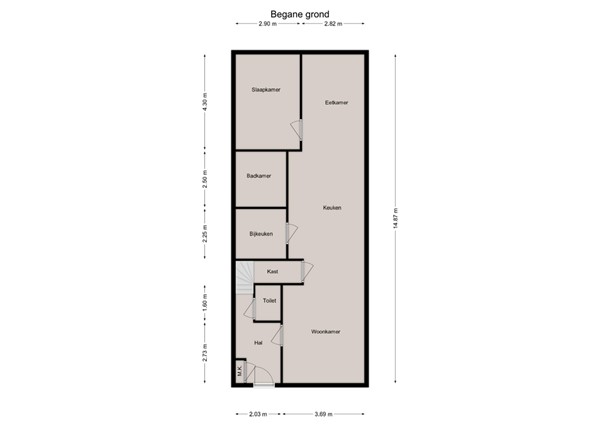 Kerkstraat 18, 5161 ED Sprang-Capelle - 1 - Plattegrond BG.jpg