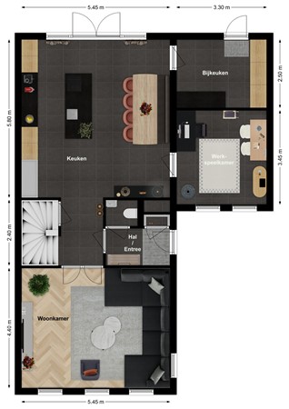 Boomgaard 13, 4281 JD Andel - Plattegrond Boomgaard 13 Andel Begane grond.jpg