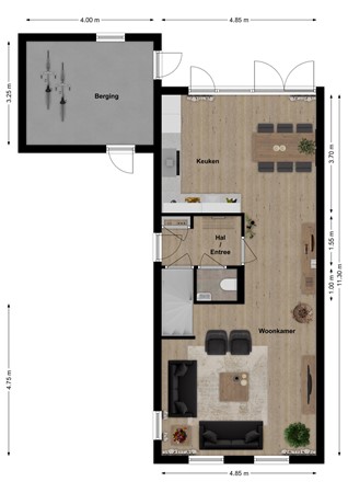 Wederik 3, 4251 KX Werkendam - Plattegrond Wederik 3 Werkendam Begane grond.jpg