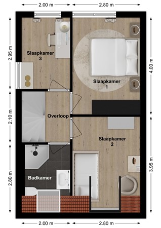 Wederik 3, 4251 KX Werkendam - Plattegrond Wederik 3 Werkendam Verdieping.jpg
