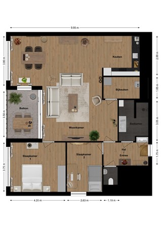 De Poort 12, 4281 KX Andel - Plattegrond De Poort 12 Andel.jpg