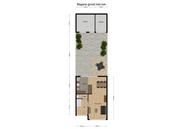 Voorvang 4, 4817 DE Breda - 2 - Plattegrond BG met tuin.jpg