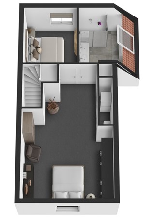Oude Kerkstraat 9, 4271 BB Dussen - Plattegrond 3D Oude Kerkstraat 9 Dussen verdieping.jpg