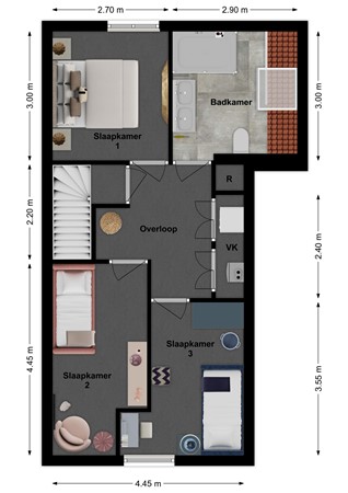 Oude Kerkstraat 9, 4271 BB Dussen - Plattegrond Oude Kerkstraat 9 Dussen verdieping optie.jpg