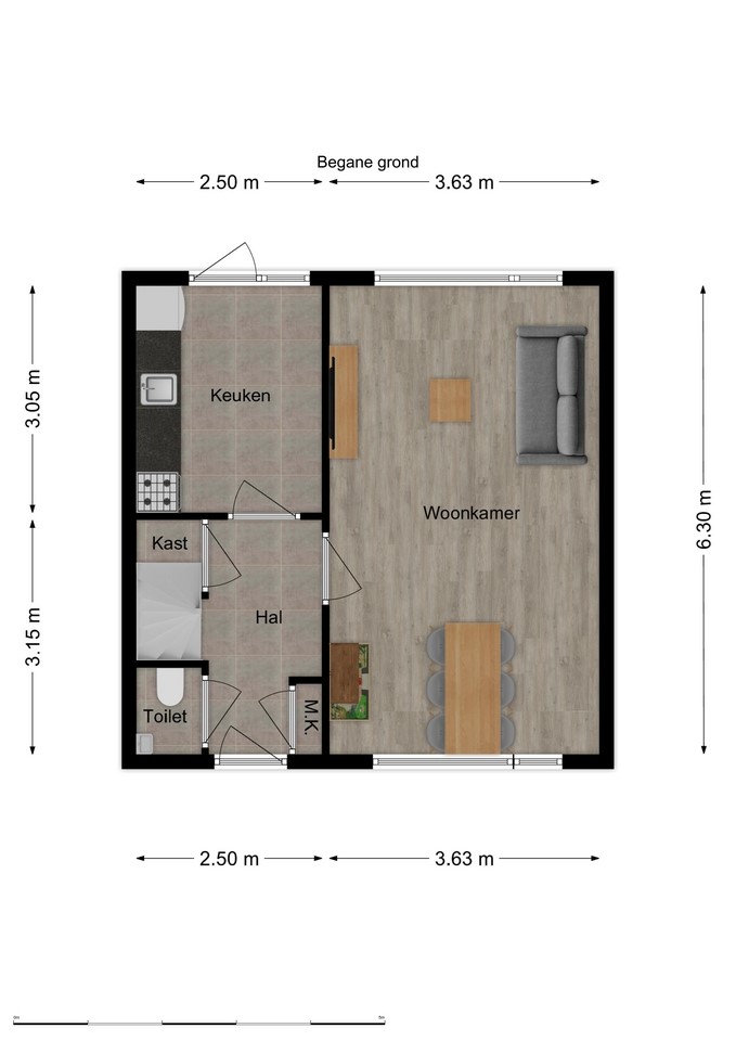 Tussenwoning te koop: Trampad 19, Sprang-Capelle