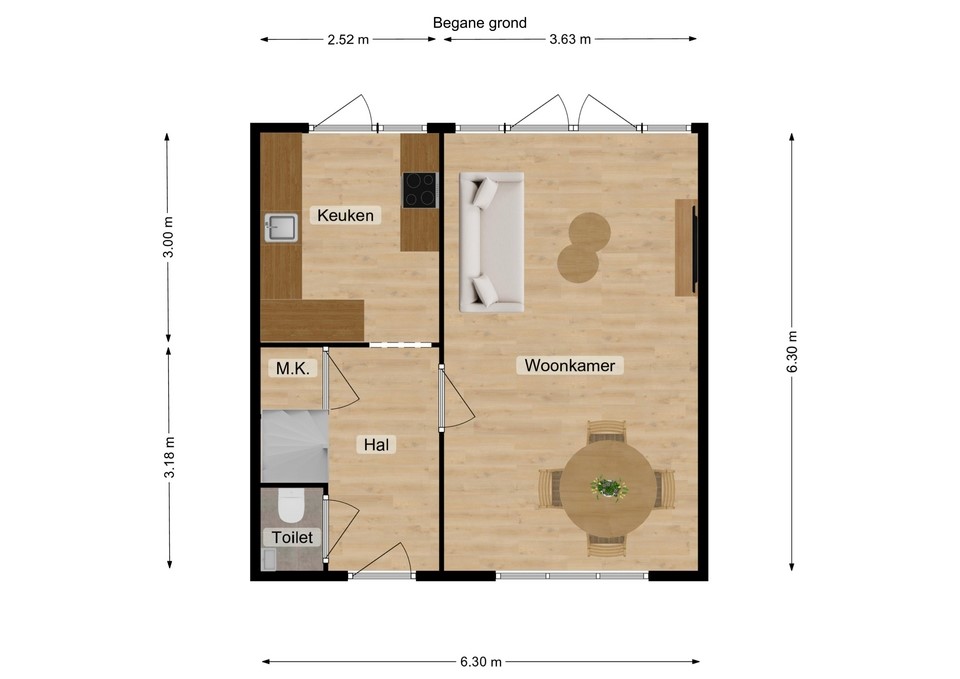 Tussenwoning te koop: Arnoldus Verschurenstraat 1A, Waspik