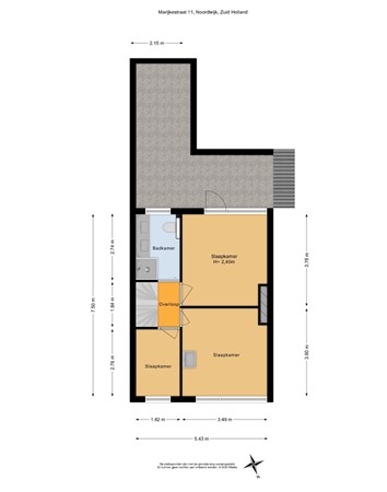 Marijkestraat 11, 2202 TW Noordwijk - Marijkestraat 11 1e etage Plattegrond.jpg