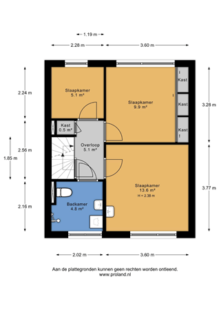 Pieter Coermanstraat 6, 2203 GX Noordwijk - Eerste etage.png