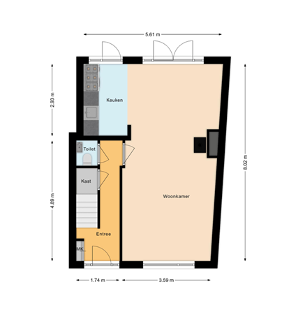 van Limburg Stirumstraat 27B, 2201 JM Noordwijk - Begane grond.png