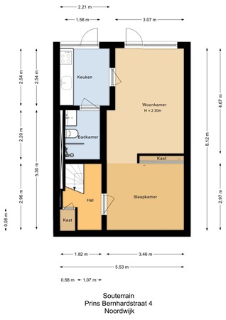 Prins Bernhardstraat 4, 2202 LH Noordwijk - Souterrain - 2D.jpg