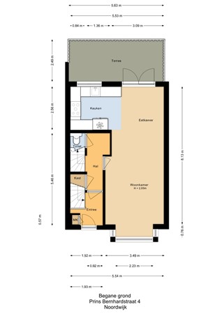 Prins Bernhardstraat 4, 2202 LH Noordwijk - Begane grond - 2D.jpg