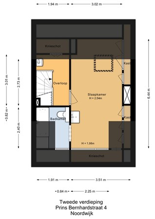 Prins Bernhardstraat 4, 2202 LH Noordwijk - Tweede verdieping - 2D.jpg