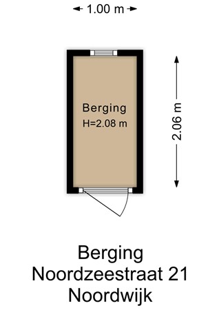 Noordzeestraat 21, 2202 HW Noordwijk - Noordzeestraat 21 - Berging - 2D.jpg
