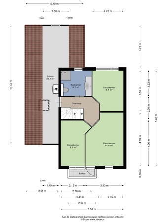 Cederlaan 42, 7875 EB Exloo - 461150_2D_Eerste_Verdieping_Cederlaan_42_Exloo_02.jpg