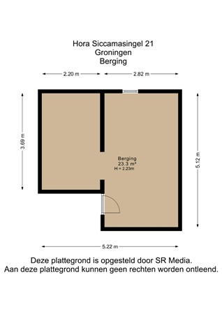 Hora Siccamasingel 21, 9721 HA Groningen - Berging - 2D.jpg