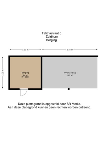 Talithastraat 5, 9801 WS Zuidhorn - Berging - 2D.jpg