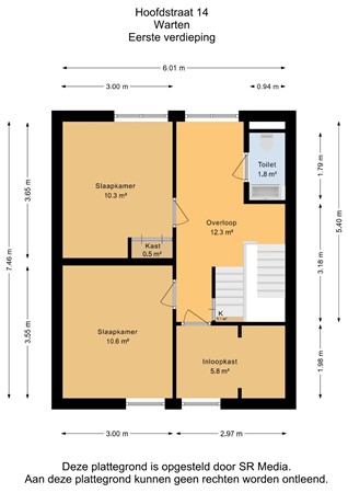 Hoofdstraat 14, 9003 LJ Warten - Eerste verdieping - 2D.jpg