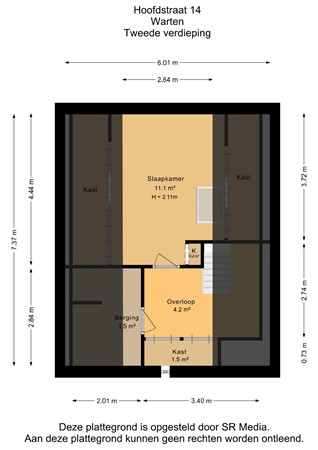 Hoofdstraat 14, 9003 LJ Warten - Tweede verdieping - 2D.jpg