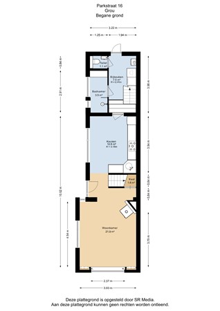Parkstraat 16, 9001 AT Grou - Begane grond - 2D.jpg