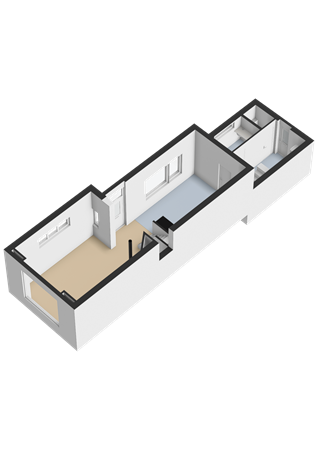 Parkstraat 16, 9001 AT Grou - Begane grond - 3D.png