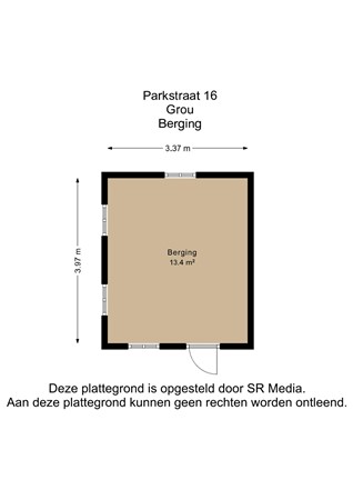 Parkstraat 16, 9001 AT Grou - Berging - 2D.jpg