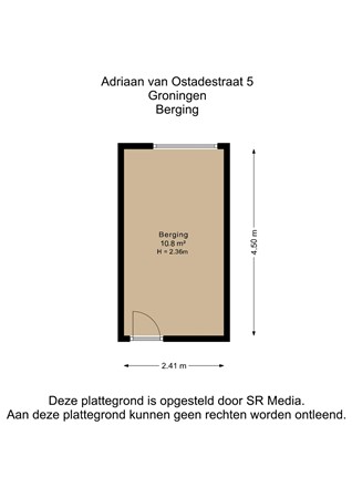 Adriaan van Ostadestraat 5, 9718 RR Groningen - Berging - 2D.jpg