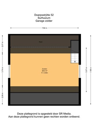 Doarpsstrjitte 52, 9283 TG Surhuizum - Garage zolder - 2D.jpg