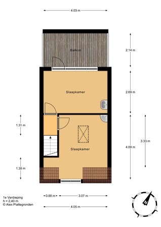 Floorplan - Houthaak 28, 2611 LE Delft