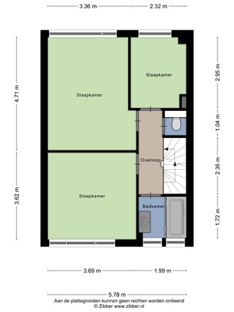 Floorplan - Sir Winston Churchillln 448, 2285 SM Rijswijk