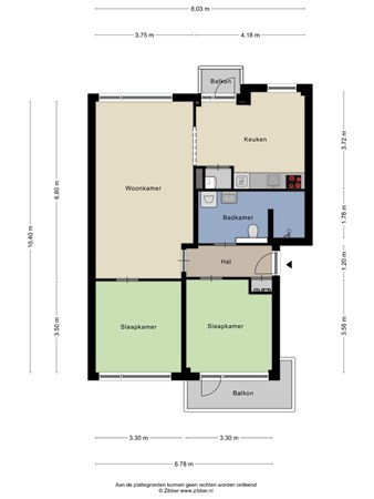 Floorplan - Ambachtsgaarde 96, 2542 EH Den Haag