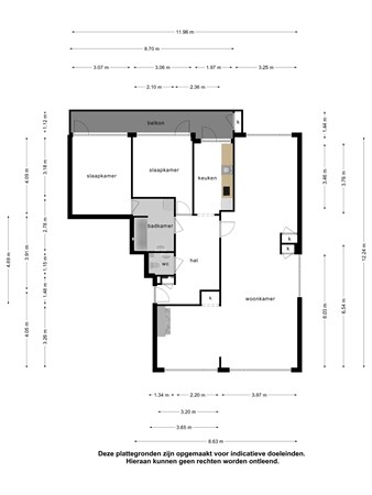 Floorplan - Louis Davidsstraat 407, 2551 EL Den Haag