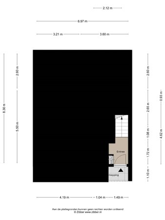 Floorplan - Chris Van Abkoudestraat 21, 2321 WW Leiden