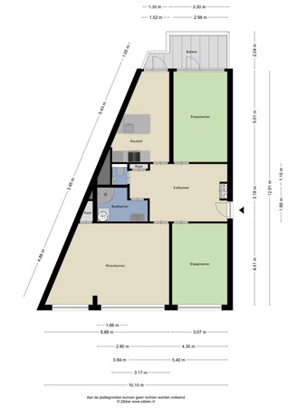 Floorplan - Forellendaal 924, 2553 KS Den Haag