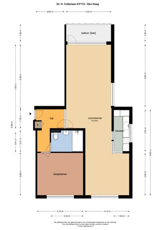 Floorplan - Dr H. Colijnlaan 6F172, 2283 XM Rijswijk