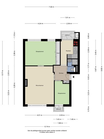 Floorplan - Hendrik Ravesteijnplein 30, 2282 GT Rijswijk