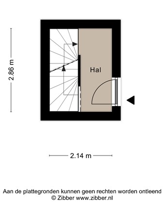 Floorplan - Arnhemsestraat 51A, 2587 SR Den Haag