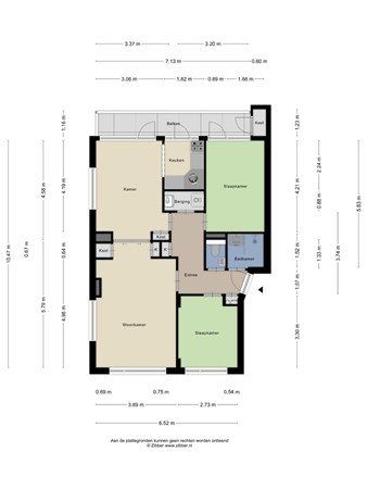 Floorplan - Aart van der Leeuwkade 124, 2274 LD Voorburg