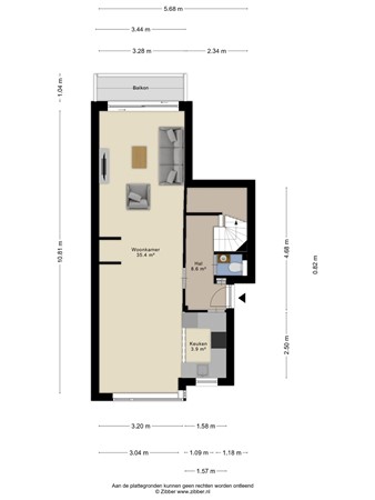 Floorplan - Paulus Potterlaan 15, 2282 GD Rijswijk